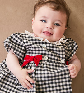 BLACK VICHY DRESS
