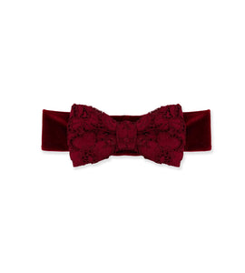 HEADBAND WITH RED LACE BOW