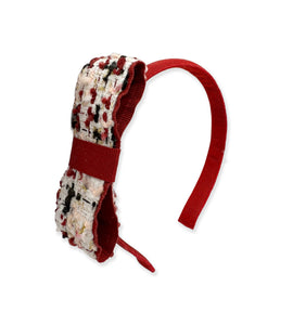 RED HEADBAND WITH BOW