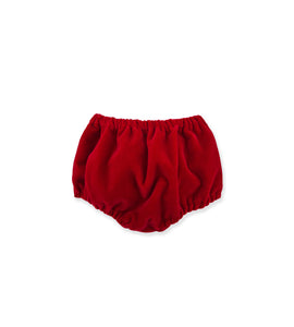 ABITO VELLUTO ROSSO CON FIOCCO