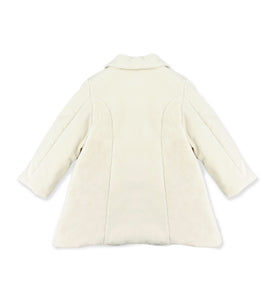 CAPPOTTO CLASSICO IN VELLUTO BIANCO