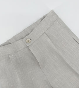 TAUPE LINEN SHORTS