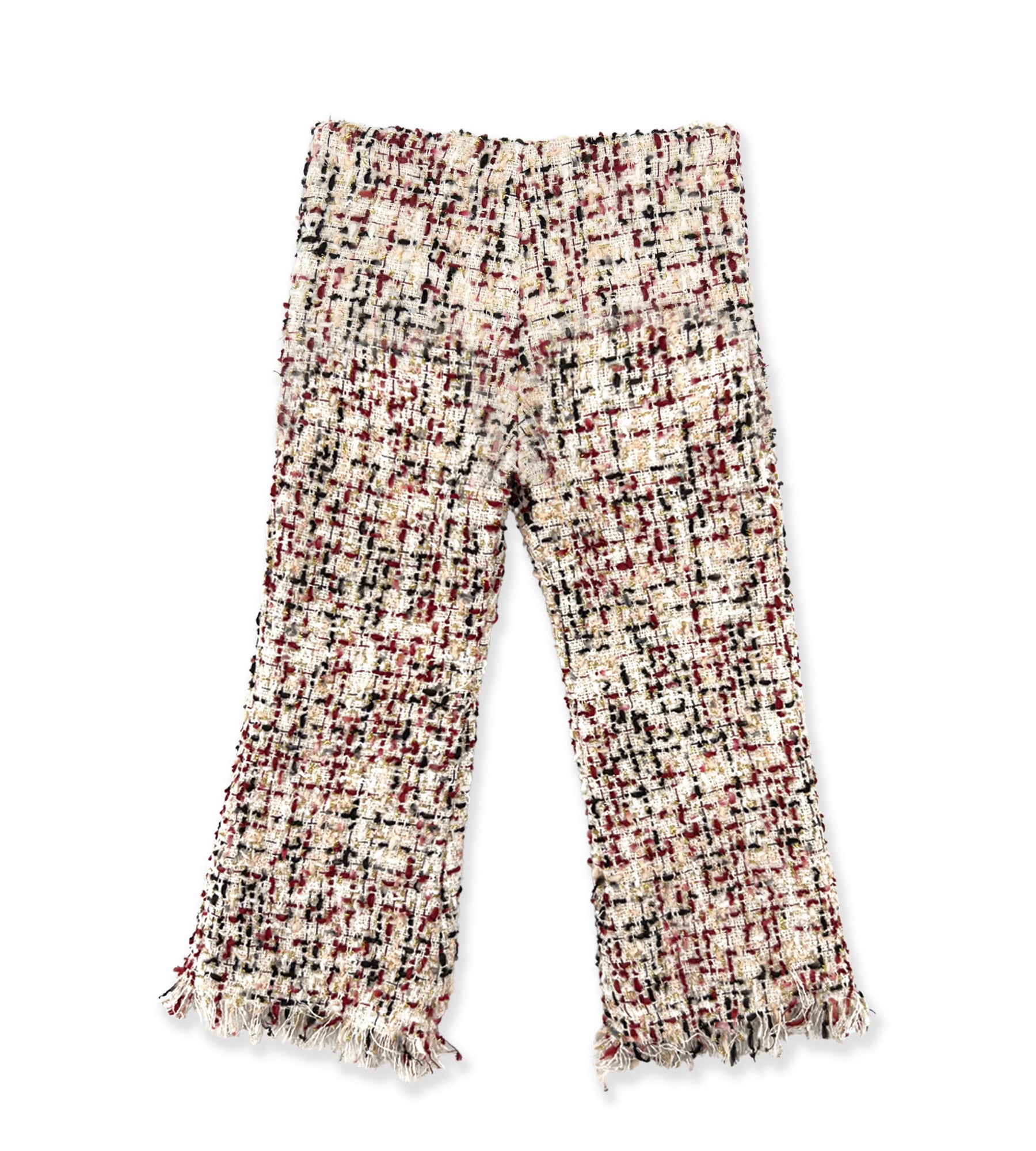 RED BOUCLE' TROUSERS