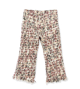 RED BOUCLE' TROUSERS