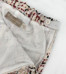 RED BOUCLE' TROUSERS