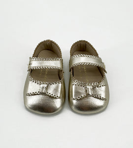PLATINUM BALLET FLAT WITH BOW