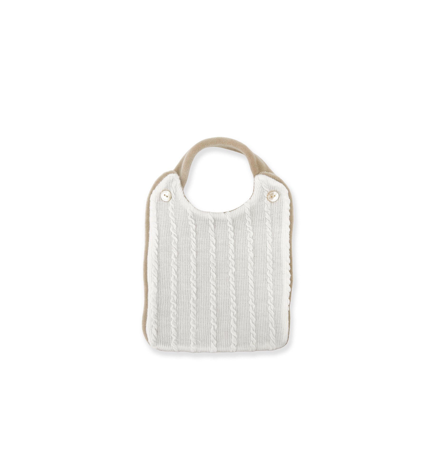 WHITE BIB WITH BRAIDS
