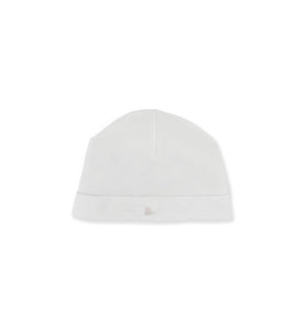 WHITE BONNET WITH EMBROIDERY