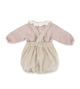 PINK SET WITH OVERALLS