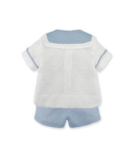LIGHT BLUE AND WHITE