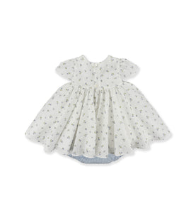 WHITE SET WITH BLUE FLOWERS