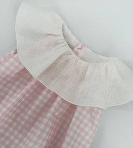 PINK VICHY ROMPER