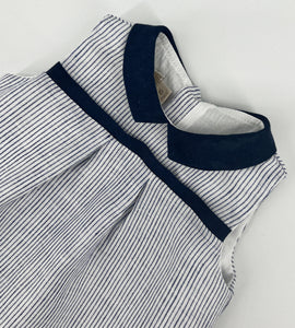 BLUE STRIPED ROMPER