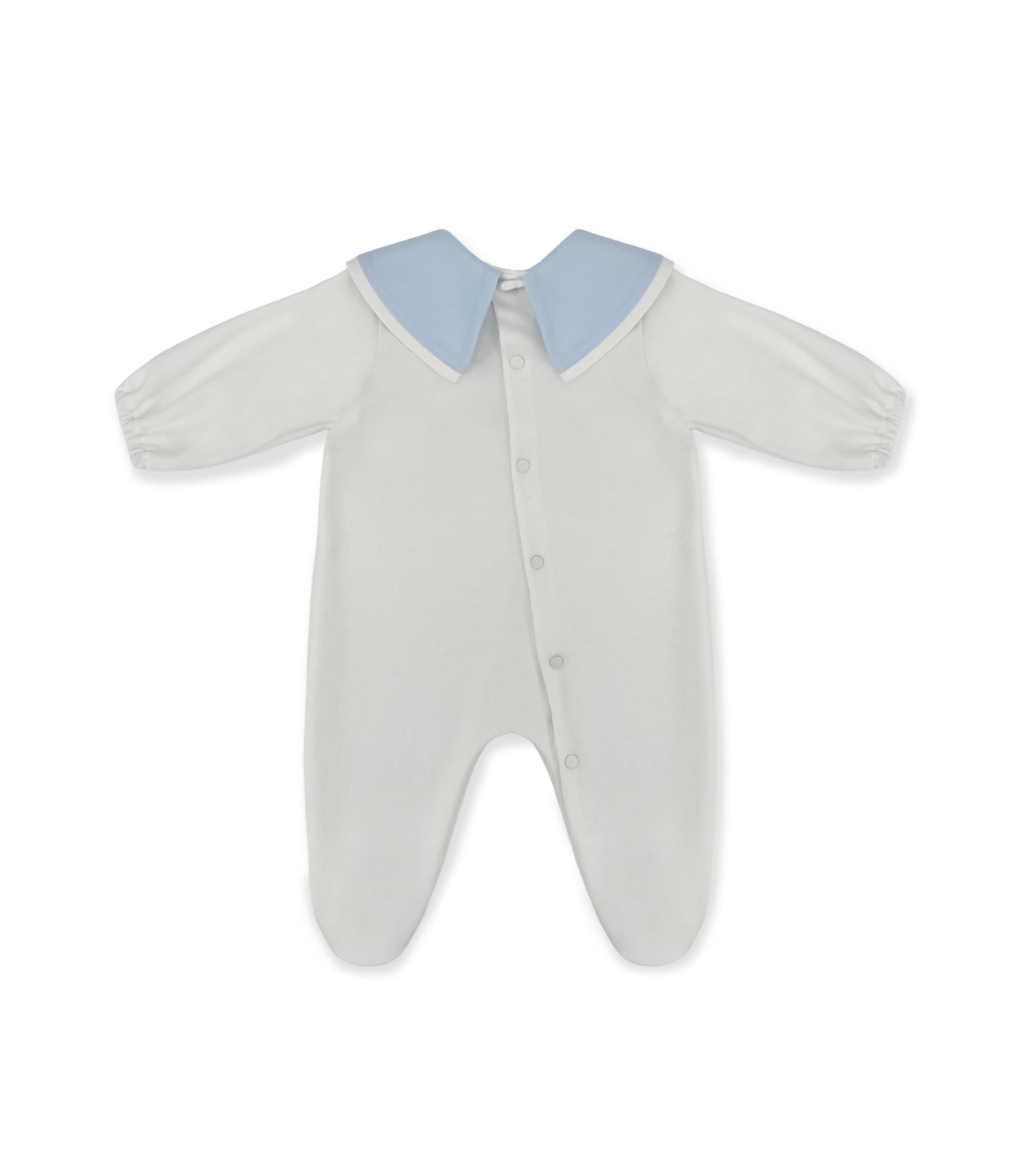 PETER PAN COLLAR BLUE ONESIE