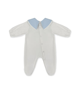 PETER PAN COLLAR BLUE ONESIE