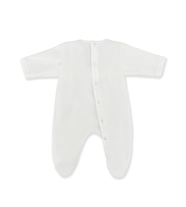 WHITE AND BLUE ONESIE