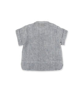CAMICIA RIGHE BIANCHE E BLU