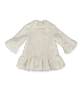 WHITE FAUX FUR COAT