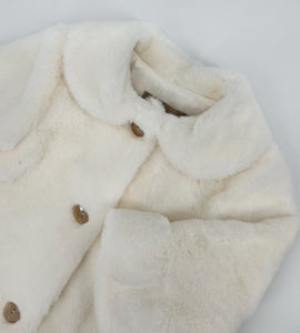 WHITE FAUX FUR COAT