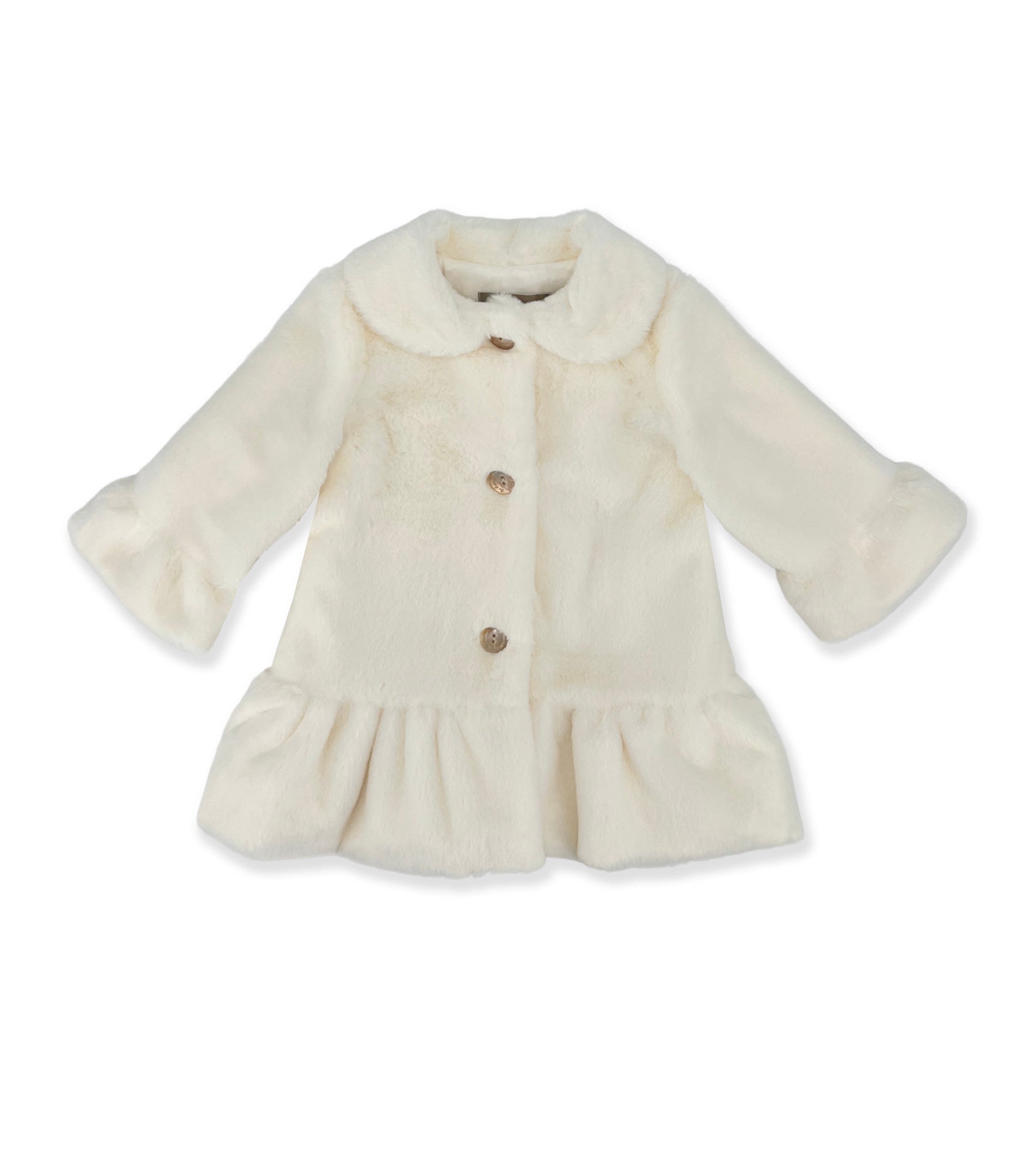 WHITE FAUX FUR COAT