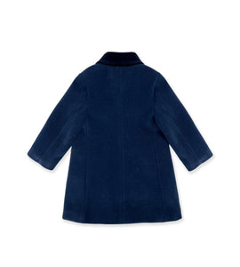 DOUBLE-BREASTED NAVY COAT