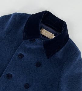 DOUBLE-BREASTED NAVY COAT