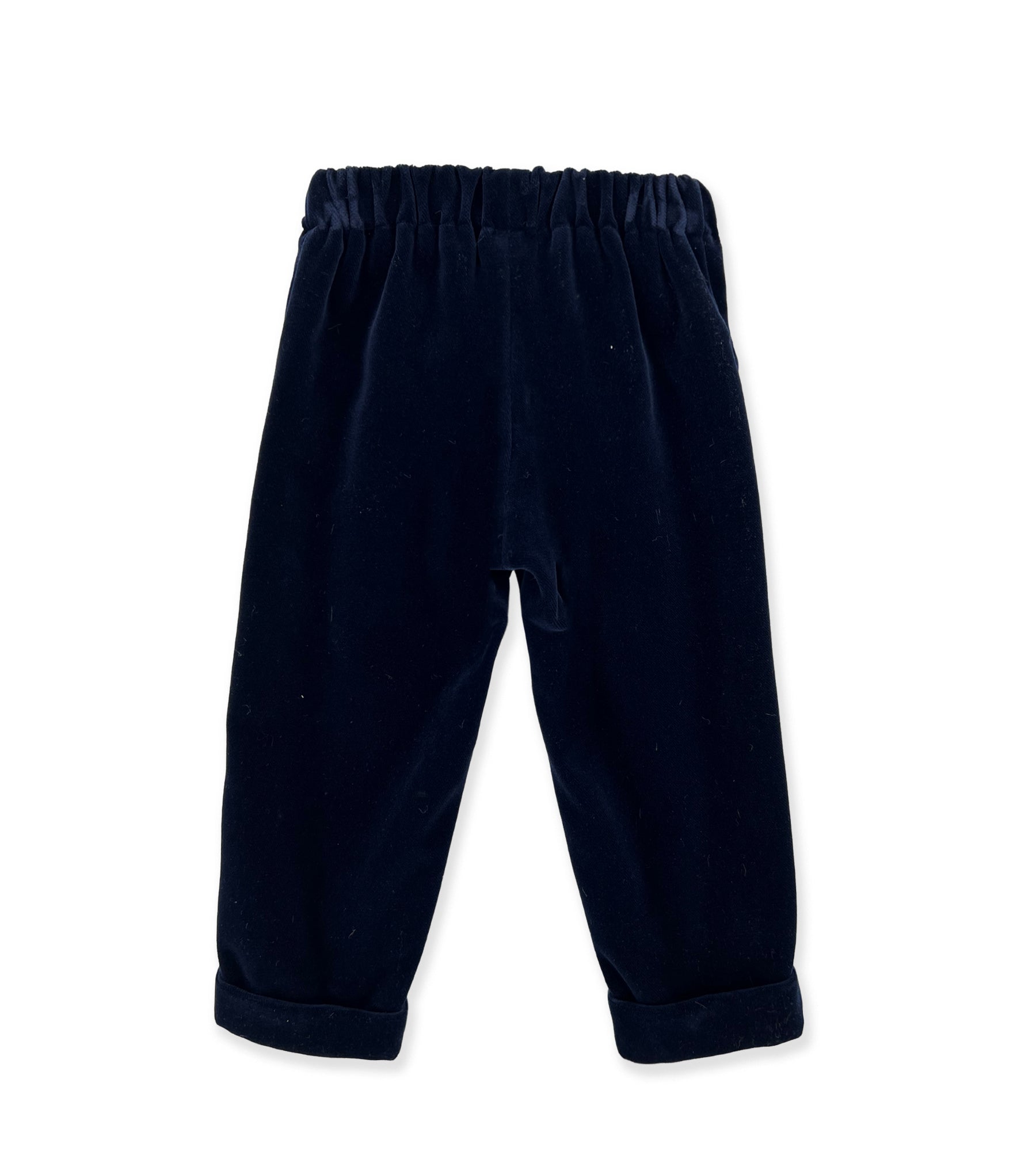NAVY VELVET PANTS