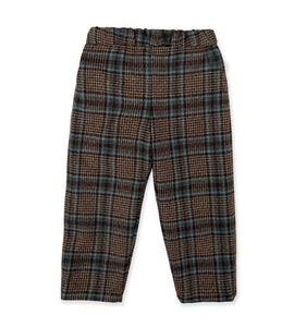 BROWN AND TURQUOISE SCOTTISH TROUSERS