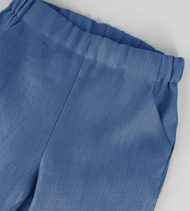LIGHT BLUE LINEN PANTS