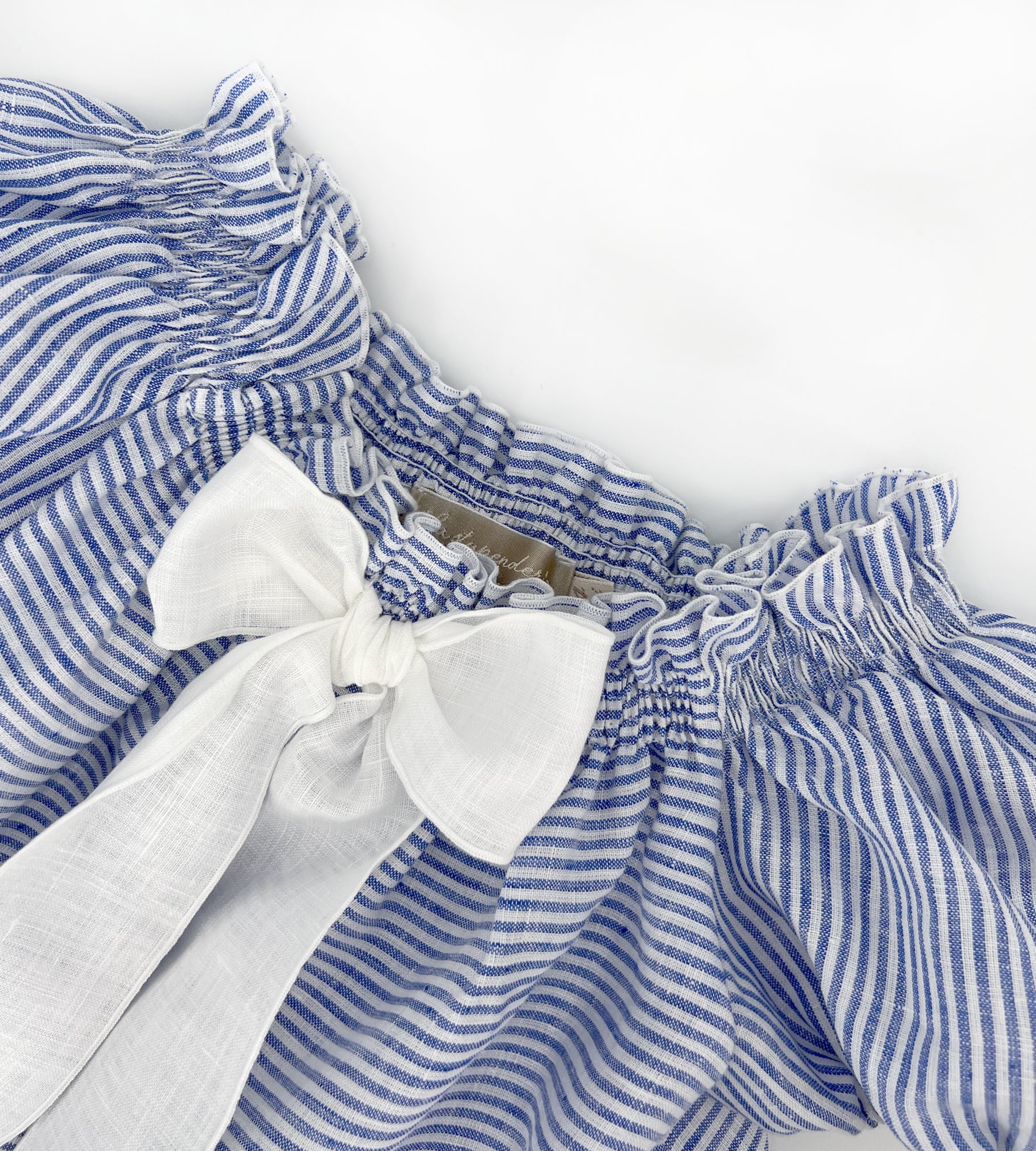 WHITE AND BLUE STRIPED DRESS