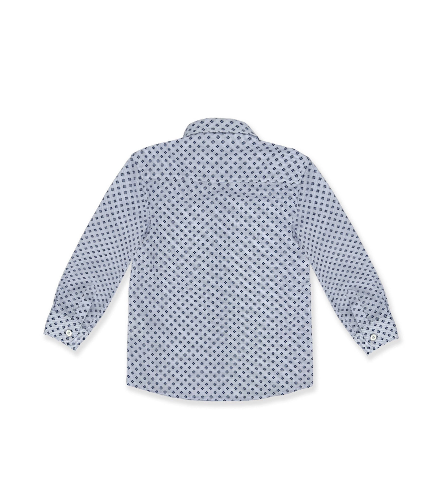 CAMICIA QUADRIFOGLI BLU