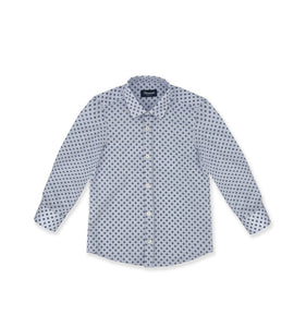 CAMICIA QUADRIFOGLI BLU