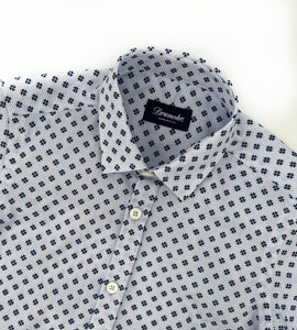 CAMICIA QUADRIFOGLI BLU