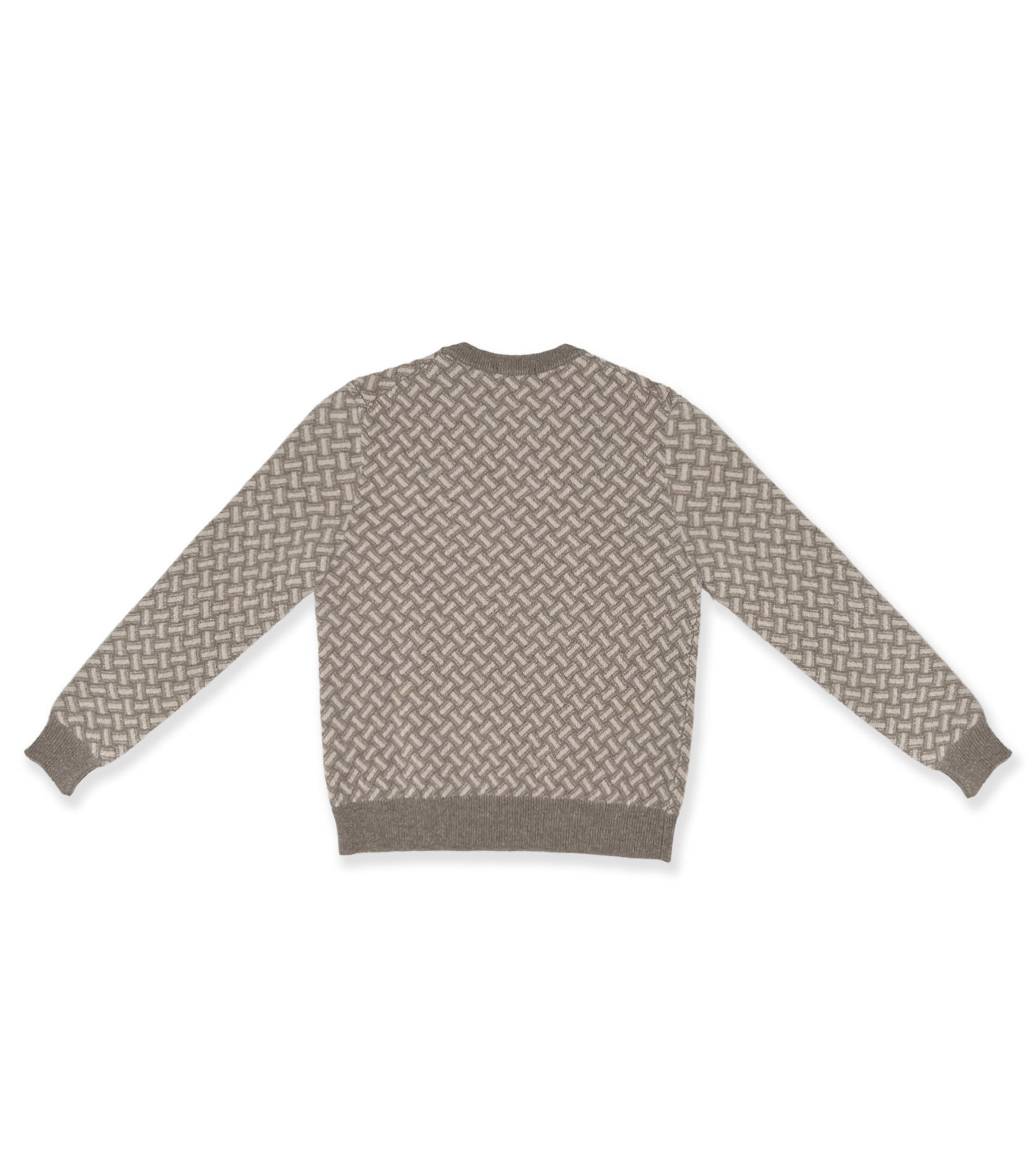 BEIGE WOOL-CACHEMIRE SWEATER