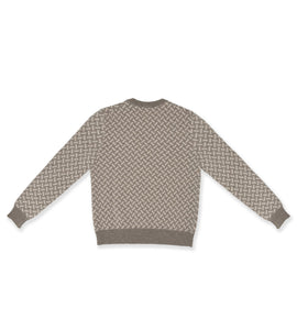 BEIGE WOOL-CACHEMIRE SWEATER