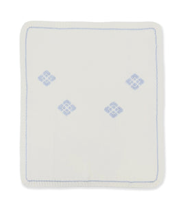 WHITE AND BLUE BLANKET