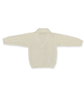 CARDIGAN CON SCIALLE BIANCO