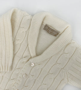 CARDIGAN CON SCIALLE BIANCO