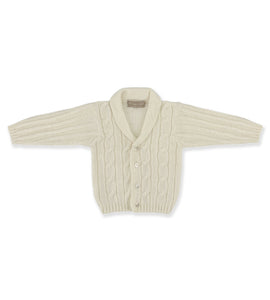 CARDIGAN CON SCIALLE BIANCO